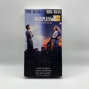 Sleepless in Seattle Tom Hanks Meg Ryan VHS Tape Vintage Video Movie PG 1993